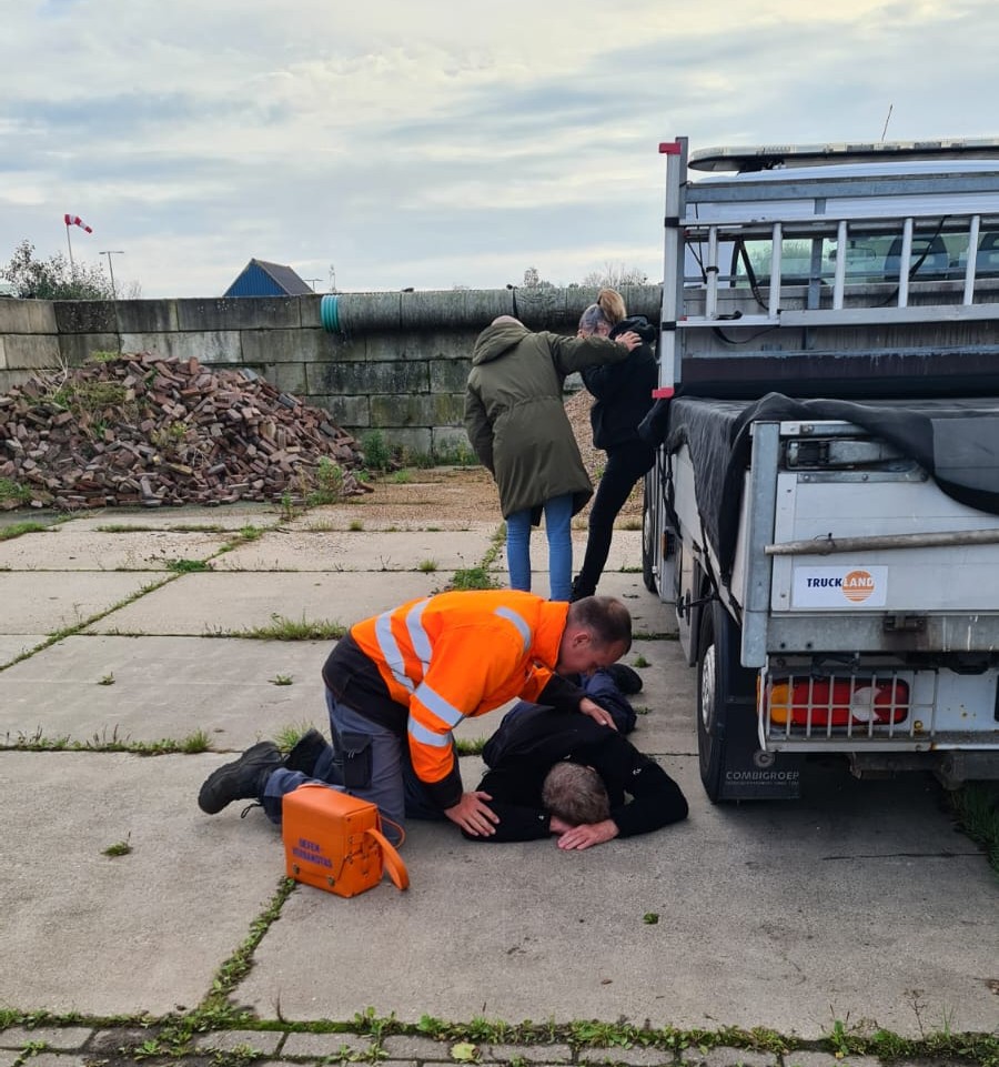 Ongevalsoefening met trauma-acteur